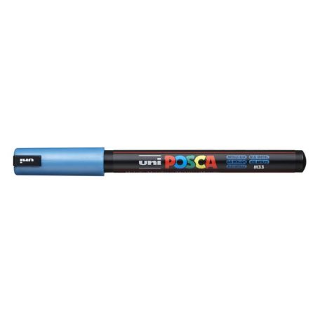 UNI Dekormarker, 0,7 mm, UNI "Posca PC-1MR", metálkék