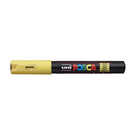 UNI Dekormarker, 0,7-1,0 mm, UNI "Posca PC-1M", sárga