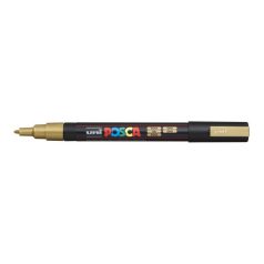   UNI Dekormarker, 0,9-1,3 mm, UNI "Posca PC-3M", arany
