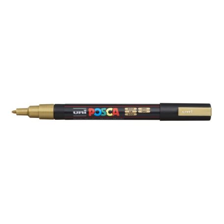 UNI Dekormarker, 0,9-1,3 mm, UNI "Posca PC-3M", arany