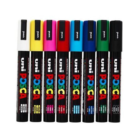 UNI Dekormarker, 0,9-1,3 mm, UNI "Posca PC-3M", barna