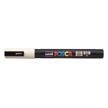 UNI Dekormarker, 0,9-1,3 mm, UNI "Posca PC-3M", bézs