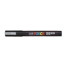   UNI Dekormarker, 0,9-1,3 mm, UNI "Posca PC-3M", ezüst