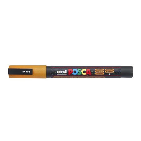 UNI Dekormarker, 0,9-1,3 mm, UNI"Posca PC-3ML", fényes narancs