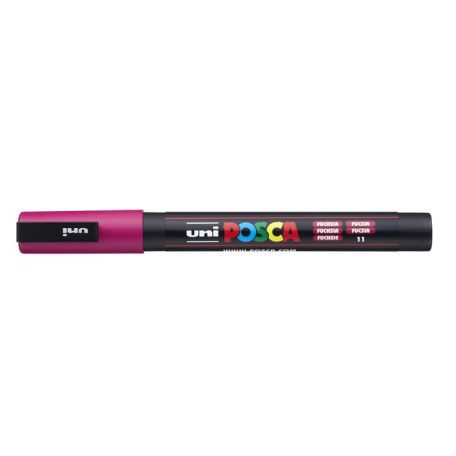 UNI Dekormarker, 0,9-1,3 mm, UNI "Posca PC-3M", fukszia