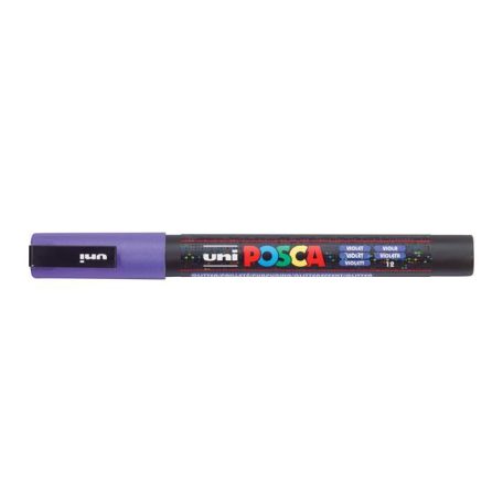 UNI Dekormarker, 0,9-1,3 mm, UNI "Posca PC-3ML", fényes lila