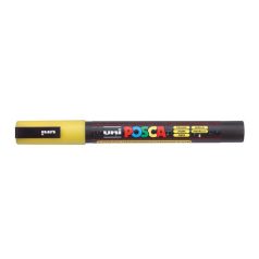   UNI Dekormarker, 0,9-1,3 mm, UNI "Posca PC-3ML", fényes sárga