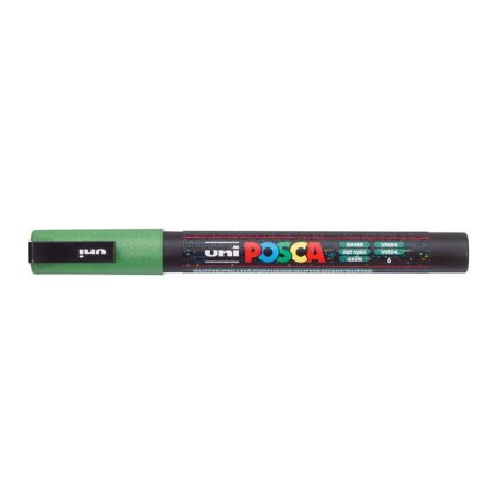 UNI Dekormarker, 0,9-1,3 mm, UNI "Posca PC-3ML", fényes zöld