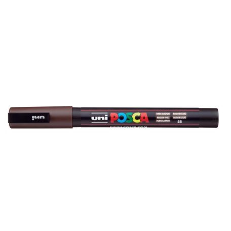 UNI Dekormarker, 0,9-1,3 mm, UNI "Posca PC-3M", sötétbarna