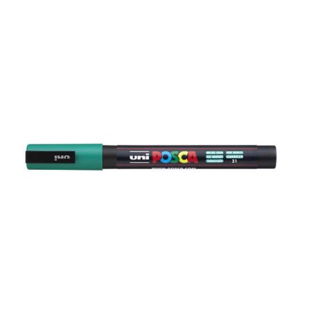 UNI Dekormarker, 0,9-1,3 mm, UNI "Posca PC-3M", smaragdzöld
