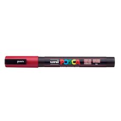   UNI Dekormarker, 0,9-1,3 mm, UNI "Posca PC-3M", sötétpiros