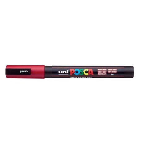 UNI Dekormarker, 0,9-1,3 mm, UNI "Posca PC-3M", sötétpiros
