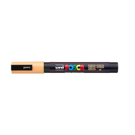 UNI Dekormarker, 0,9-1,3 mm, UNI "Posca PC-3M", világos narancssárga