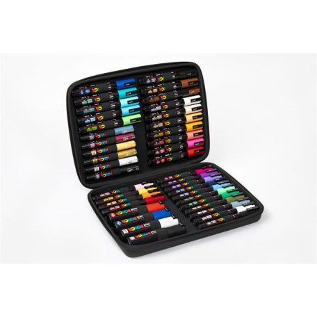 UNI Dekormarker készlet, táskában, UNI "Posca", 40 darabos