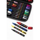 UNI Dekormarker készlet, táskában, UNI "Posca", 40 darabos