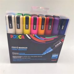   UNI Dekormarker készlet, 1,8-2,5 mm, UNI "Posca PC-5M", 16 különböző szín
