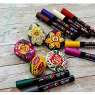 UNI Dekormarker készlet, 1,8-2,5 mm, UNI "Posca PC-5M", 16 különböző szín