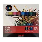 UNI Dekormarker készlet, 1,8-2,5 mm, UNI "Posca PC-5M", 8 különböző szín