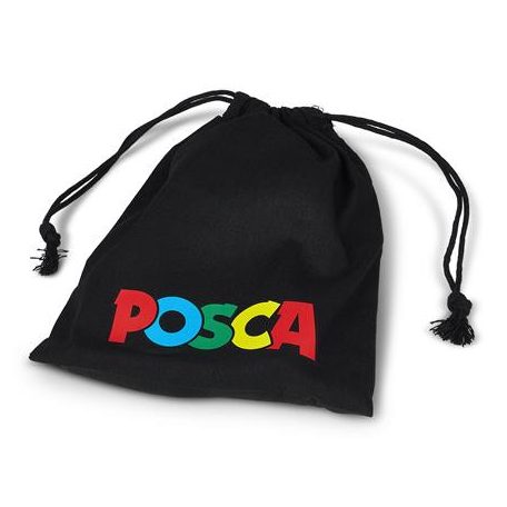 UNI Dekormarker készlet, 1,8-2,5 mm, UNI "Posca Pouch PC-5M", 8 különböző szín, tartóval