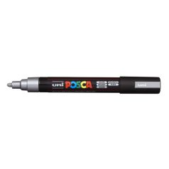   UNI Dekormarker, 1,8-2,5 mm, UNI "Posca PC-5M", ezüst