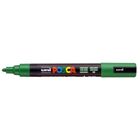 UNI Dekormarker, 1,8-2,5 mm, UNI "Posca PC-5M", erdőzöld