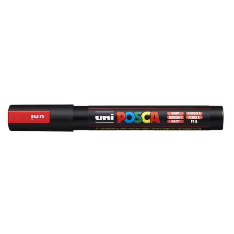 UNI Dekormarker, 1,8-2,5 mm, UNI "Posca PC-5M", fluor piros