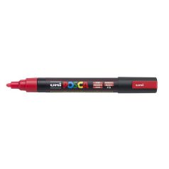   UNI Dekormarker, 1,8-2,5 mm, UNI "Posca PC-5M", fluor piros
