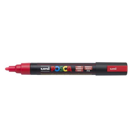 UNI Dekormarker, 1,8-2,5 mm, UNI "Posca PC-5M", fluor piros