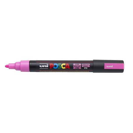 UNI Dekormarker, 1,8-2,5 mm, UNI "Posca PC-5M", fluor rózsaszín