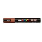 UNI Dekormarker, 1,8-2,5 mm, UNI "Posca PC-5M", gesztenyebarna