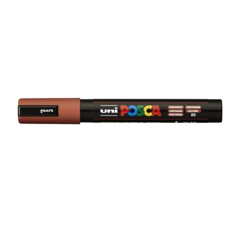 UNI Dekormarker, 1,8-2,5 mm, UNI "Posca PC-5M", gesztenyebarna