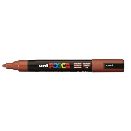 UNI Dekormarker, 1,8-2,5 mm, UNI "Posca PC-5M", gesztenyebarna