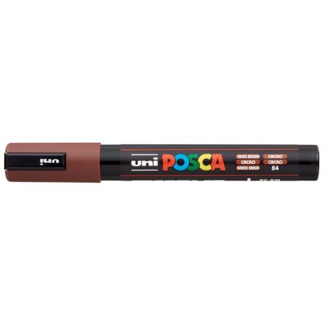 UNI Dekormarker, 1,8-2,5 mm, UNI "Posca PC-5M", kakaó barna