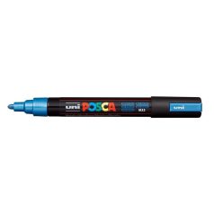   UNI Dekormarker, 1,8-2,5 mm, UNI "Posca PC-5M", metálkék