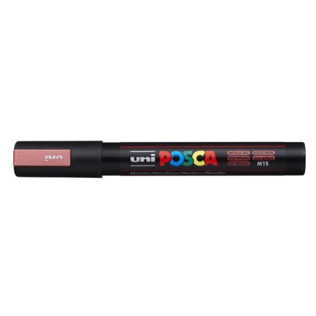 UNI Dekormarker, 1,8-2,5 mm, UNI "Posca PC-5M", metálpiros