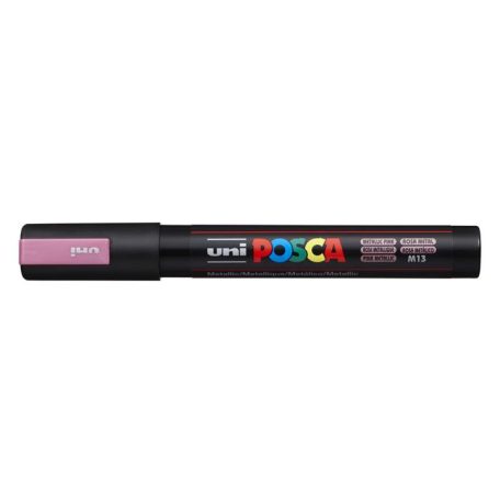 UNI Dekormarker, 1,8-2,5 mm, UNI "Posca PC-5M", metálrózsaszín