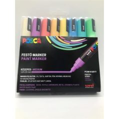   UNI Dekormarker készlet, 1,8-2,5 mm, UNI "Posca PC-5M", 8 különböző pasztell szín