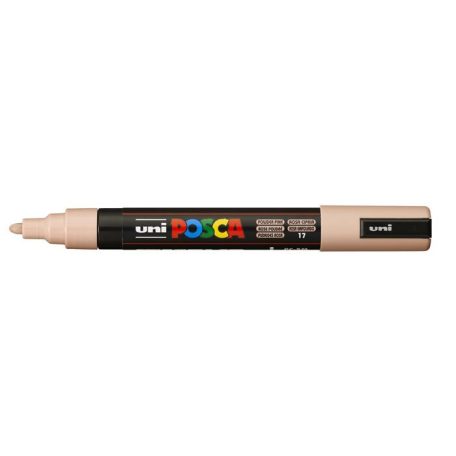 UNI Dekormarker, 1,8-2,5 mm, UNI "Posca PC-5M", púder rózsaszín