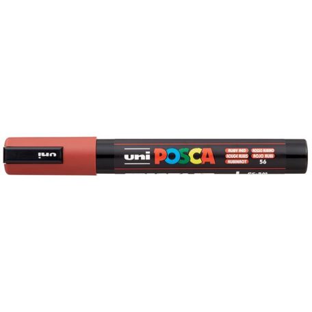 UNI Dekormarker, 1,8-2,5 mm, UNI "Posca PC-5M", rubin vörös