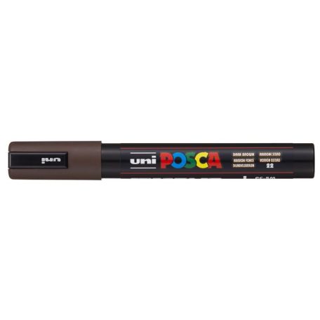 UNI Dekormarker, 1,8-2,5 mm, UNI "Posca PC-5M", sötétbarna