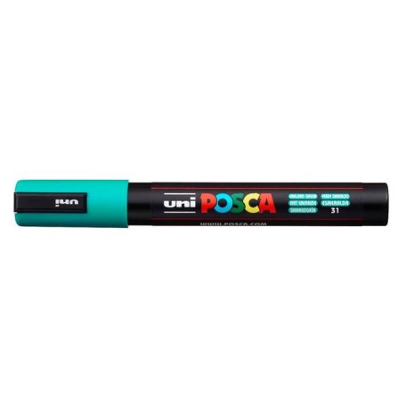 UNI Dekormarker, 1,8-2,5 mm, UNI "Posca PC-5M", smaragdzöld