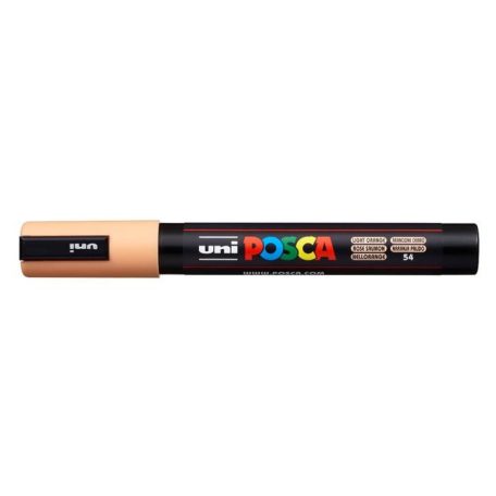 UNI Dekormarker, 1,8-2,5 mm, UNI "Posca PC-5M", világos narancssárga