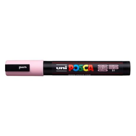 UNI Dekormarker, 1,8-2,5 mm, UNI "Posca PC-5M", világos rózsaszín