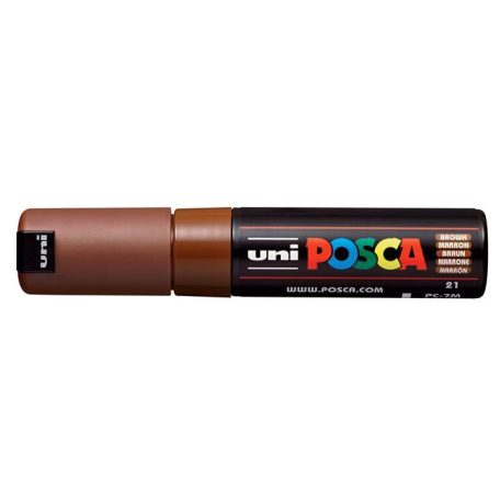 UNI Dekormarker, 4,5-5,5 mm, UNI "Posca PC-7M", barna