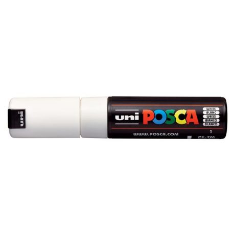 UNI Dekormarker, 4,5-5,5 mm, UNI "Posca PC-7M", fehér
