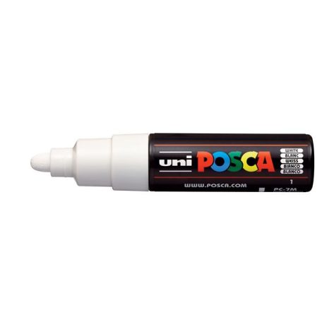 UNI Dekormarker, 4,5-5,5 mm, UNI "Posca PC-7M", fehér
