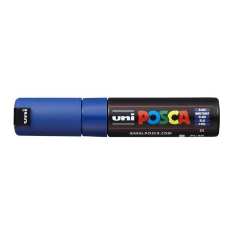 UNI Dekormarker, 8 mm, vágott, UNI "Posca PC-8K", kék