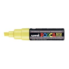   UNI Dekormarker, 8 mm, vágott, UNI "Posca PC-8K", sárga
