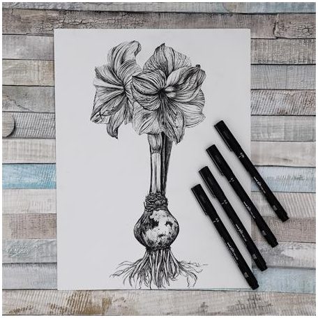 UNI Rajzmarker, 0,5 mm, UNI PIN, fekete