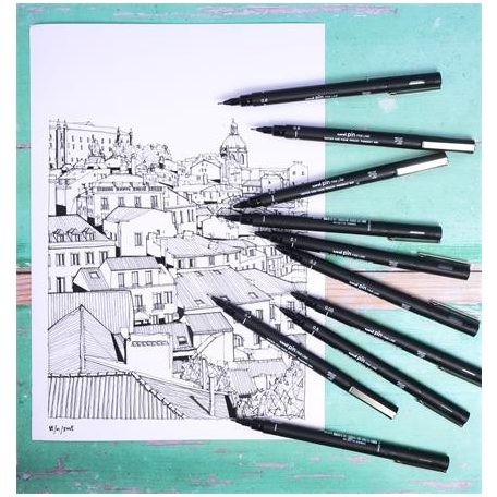 UNI Rajzmarker, 1 mm, UNI PIN, fekete